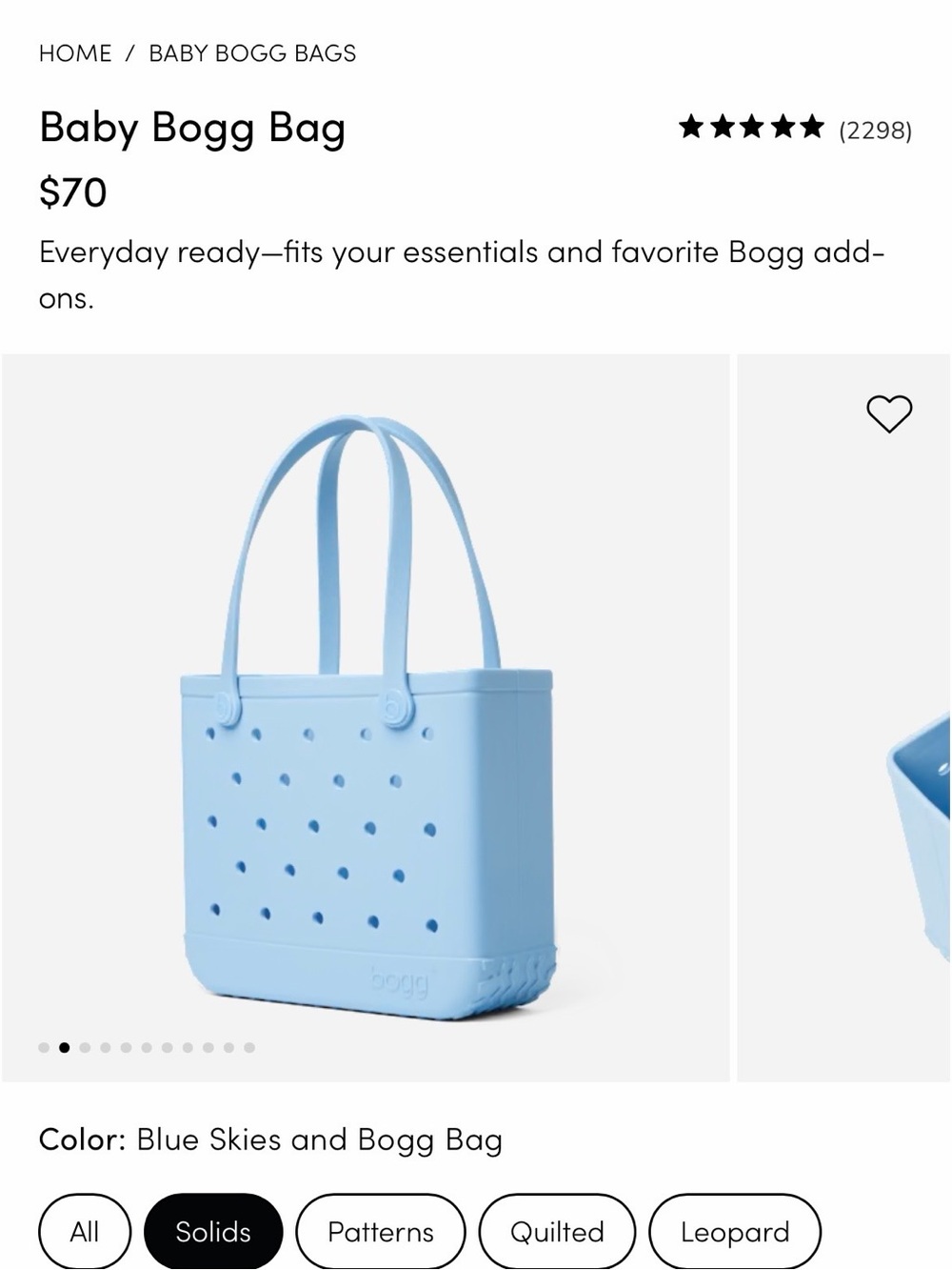 BOGG BAG Baby Tote — Blue Skies